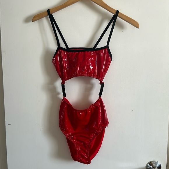 Ravewithmigente red buckle bodysuit - Picture 1 of 3